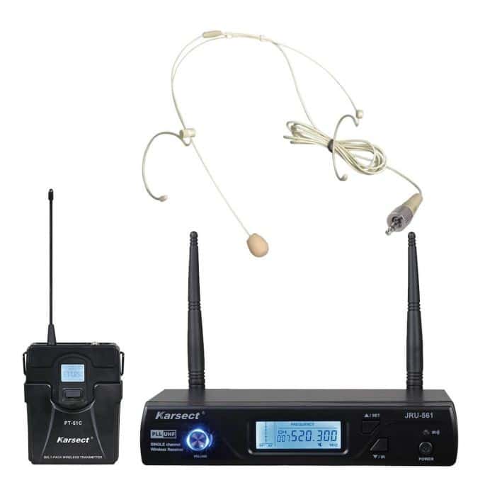 Karsect JRU-561/PT-51C/HT-3A Trådløst Headset Mikrofon Sæt