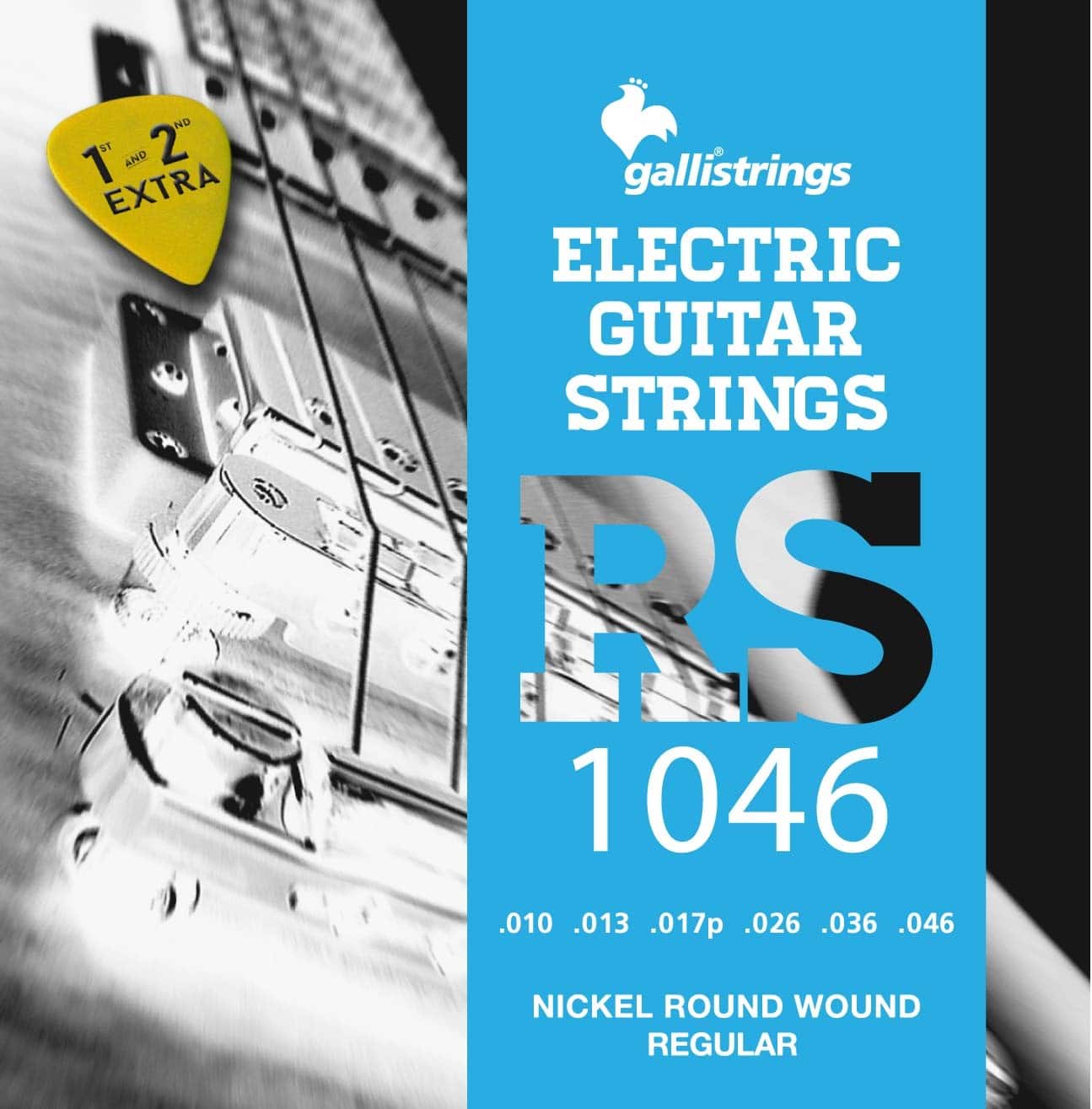 Gallistrings Nickel El Guitar Strenge (ekstra e+b streng)