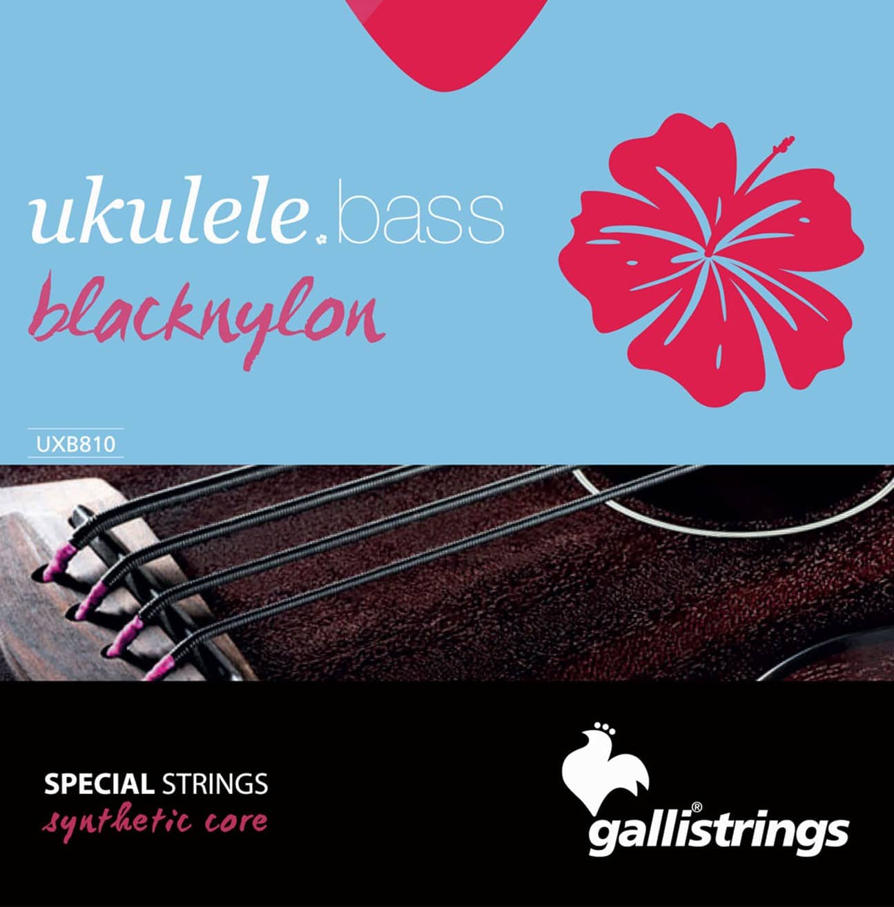 Gallistrings Blacknylon Ukulele Bas Strenge