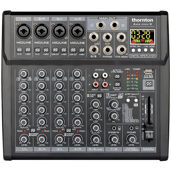 Thornton Axis Mini 8 mixer, 16 indbyggede digitale effekter