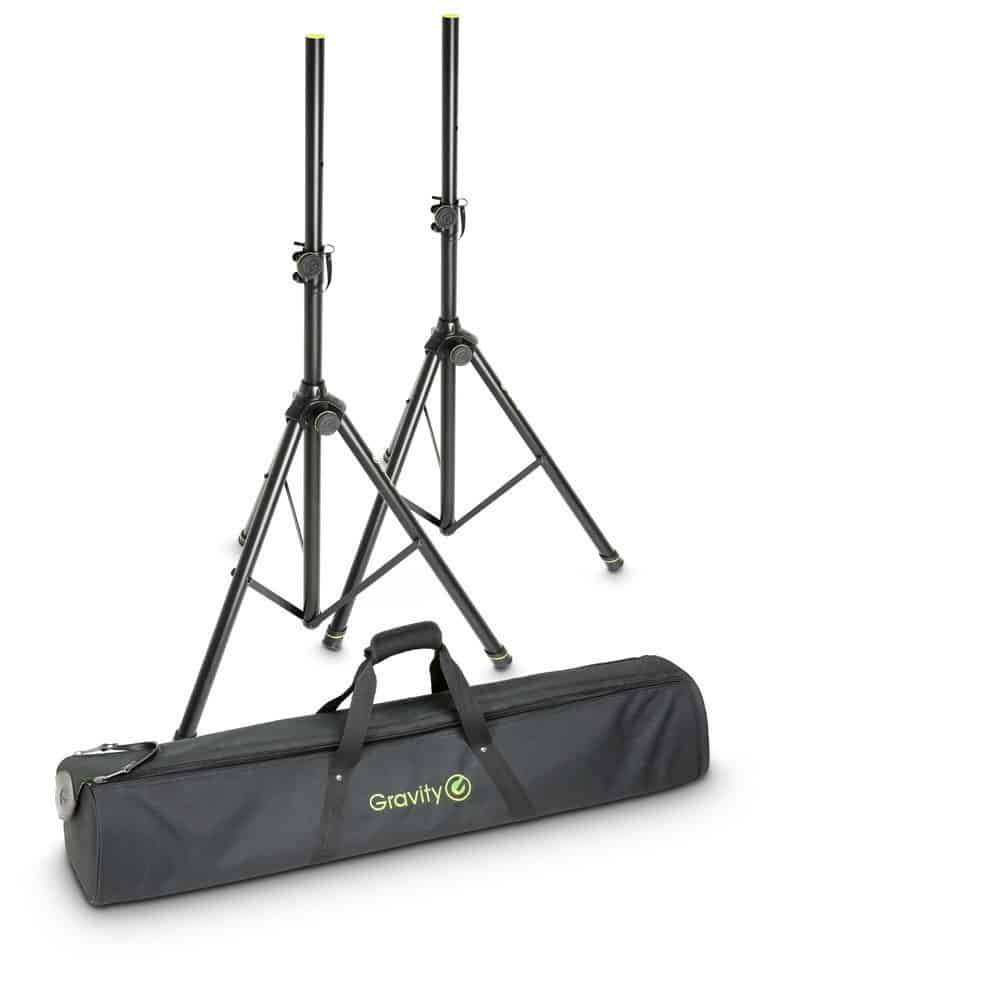 Gravity SS 5211 B SET 1, højttaler stativer, Alu, incl. taske gss5211bset1